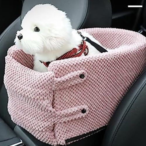 Yokee Siège de voiture pour chien - Console centrale - Accoudoir - Siège de  voyage pour petit chien - Laisse de sécurité lavable et durable - Siège de voiture  pour chiot (beige) : : Animalerie